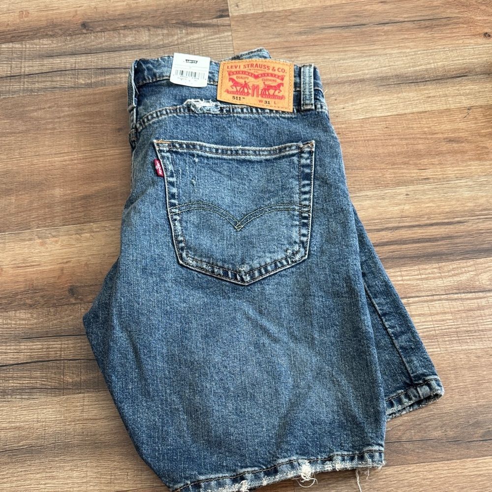 Levi's Men's Denim Shorts in Faded Blue
